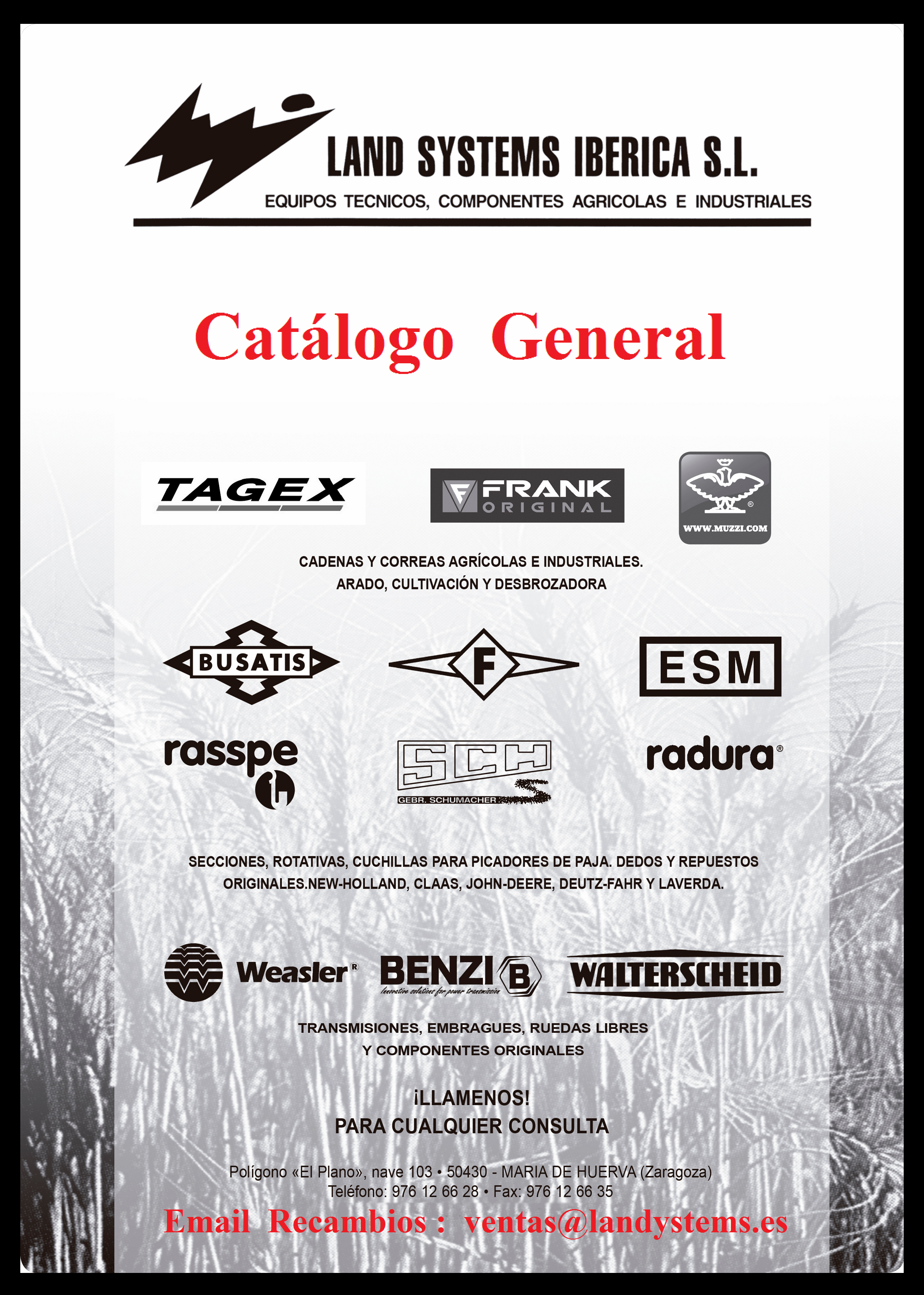 CATALOGO GENERAL DE LAND SYSTEMS IBERICA